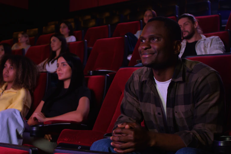 People sat in a cinema