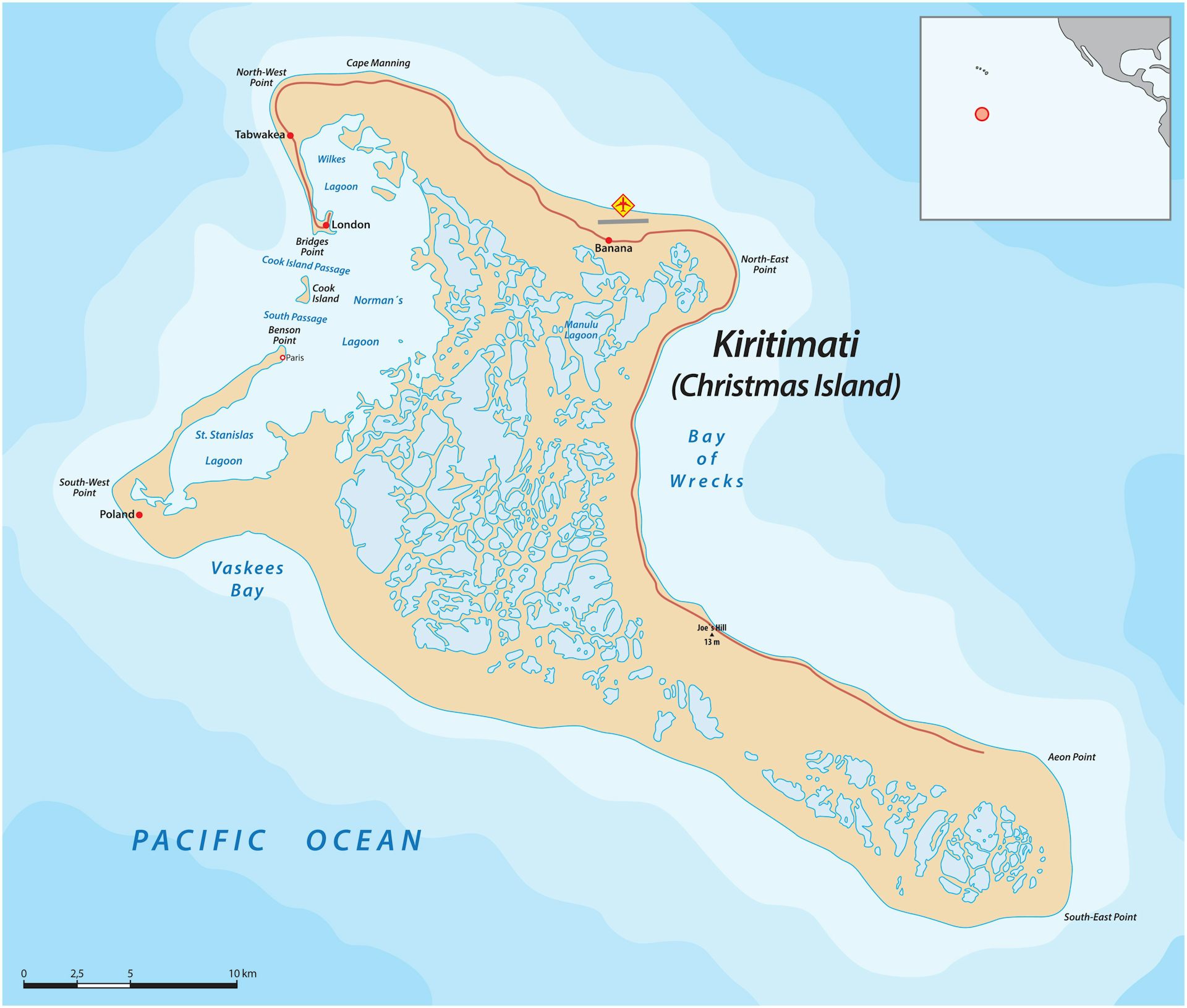 Map of Kiritimati