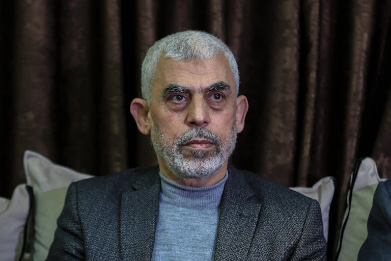 Portrait photo of Hamas leader Yahya Sinwar. taken in 2021.