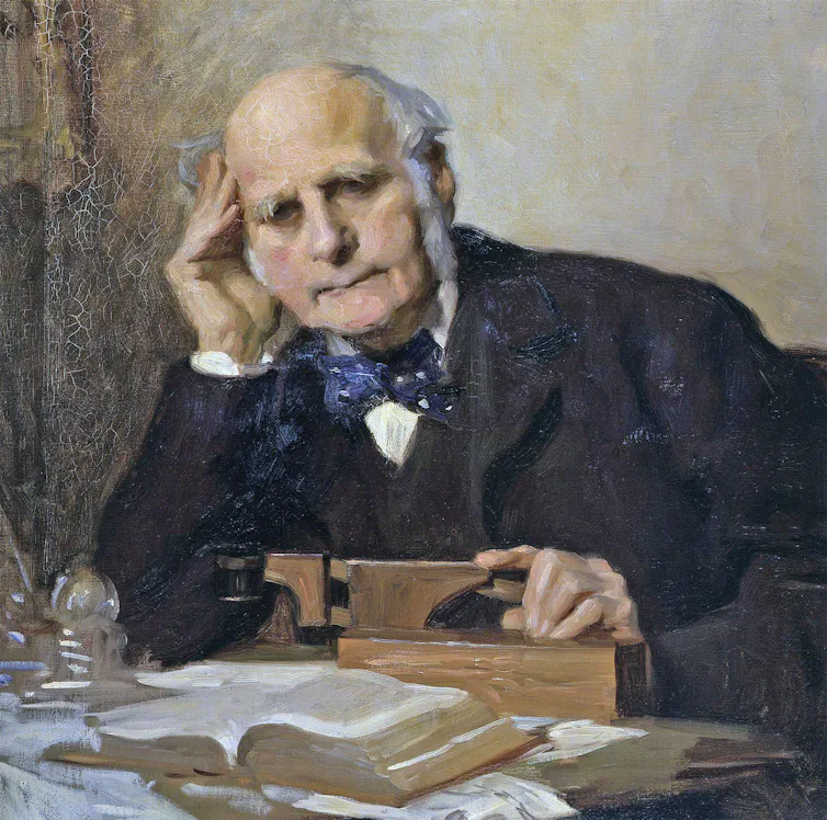 Painting of Francis Galton.