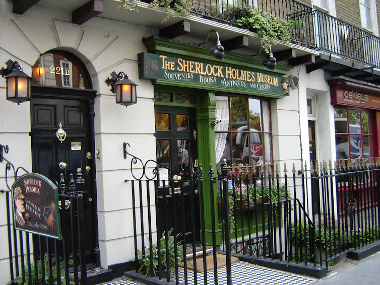 The Sherlock Holmes Museum at 221B Baker Street.