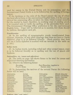 A yellowed page that lists the terms for people from different U.S. states