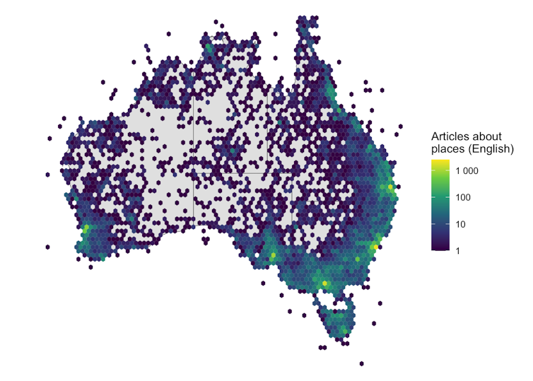 We analysed 35,000 Wikipedia entries about Australian places. Some of them sanitise history