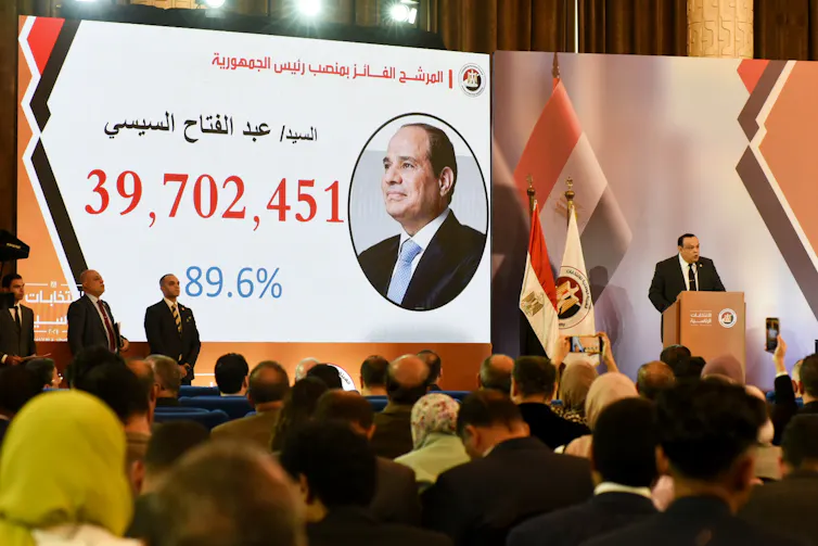 Egypt's electoral authority announces a landslide victory for president Abdel Fattah al-Sisi.