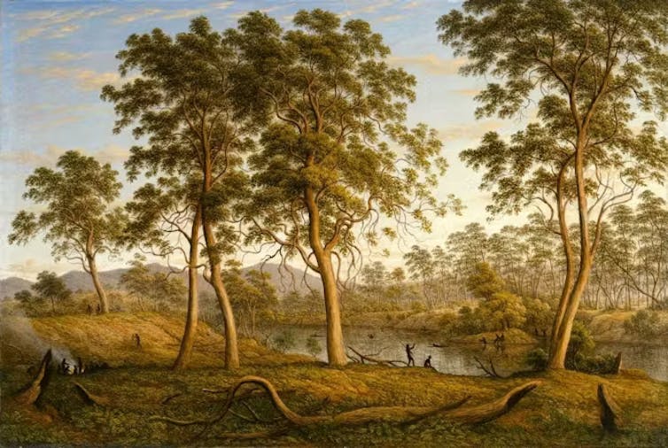 painting of tasmania colonial era savannah
