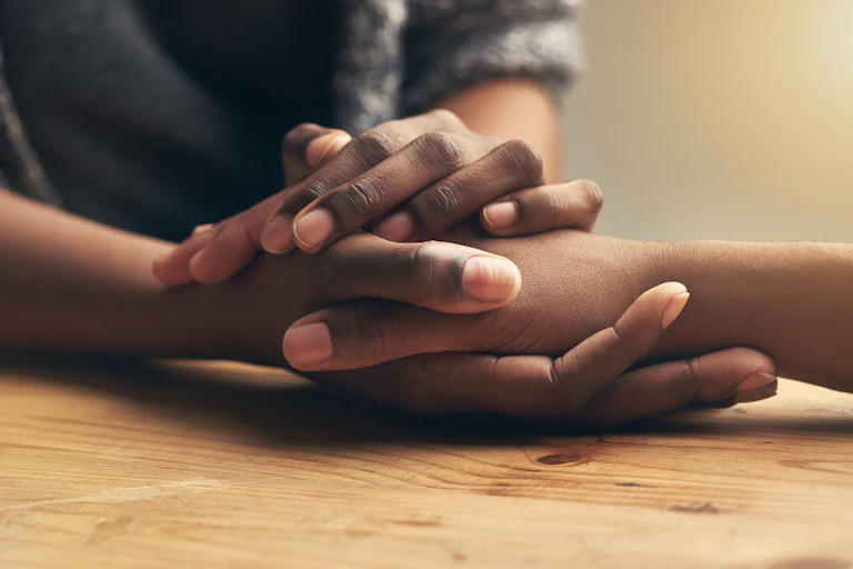 Holding hands