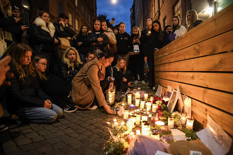 Vigil for Liam Payne in Stockholm.