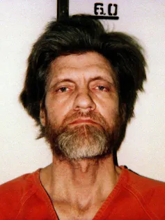 Ted Kaczynski's mugshot