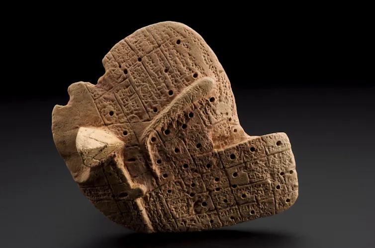 A clay liver used for divination in ancient Mesopotamia.