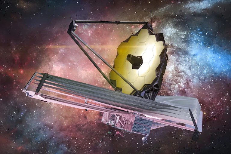 Ilustração do Telescópio Espacial James Webb