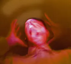Abstract image of a man screaming