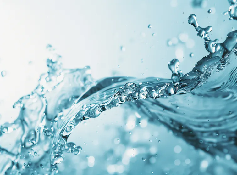 Close up of water splashing