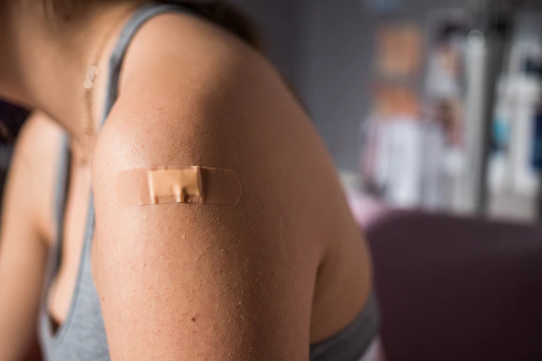 Bandaid after vaccination
