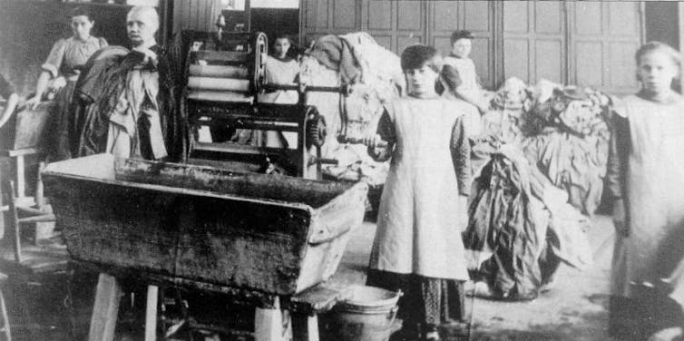 Women in on of the laundries.