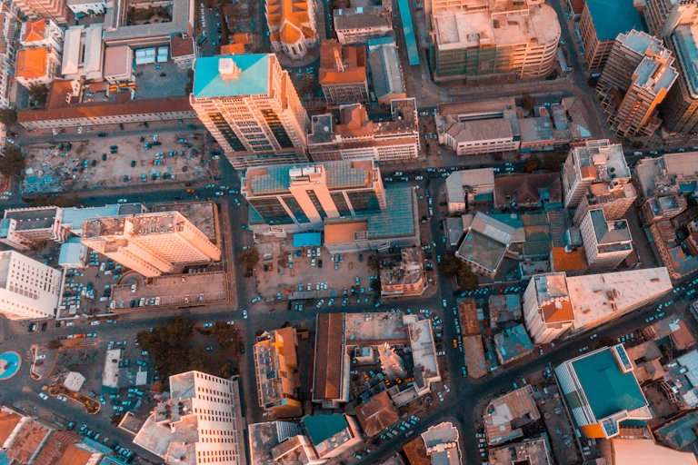 Aerial view of a city