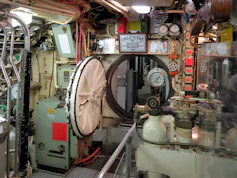 Intérieur du sous-marin Ovens de la classe Oberon