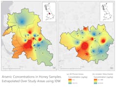A chart showing arsenic pollution distribution.