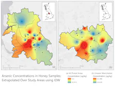 A chart showing arsenic pollution distribution.