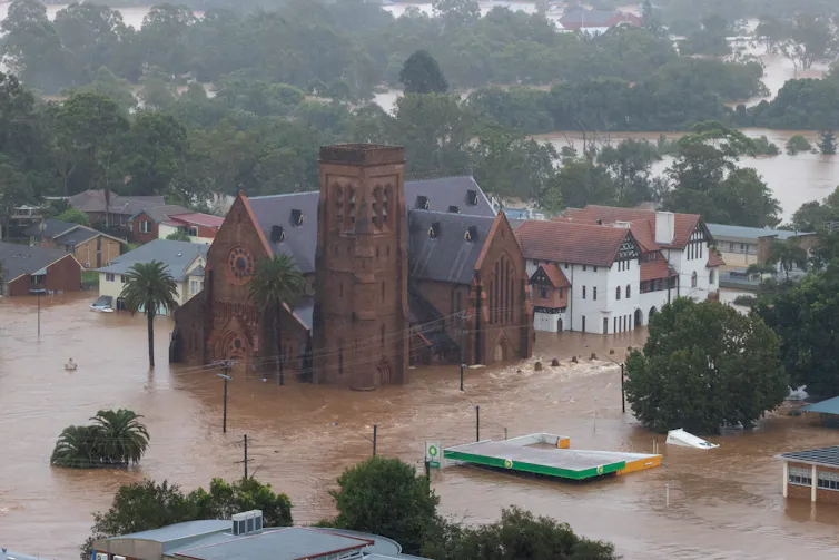 flooded city