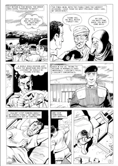 Frames of a life-story comic strip.