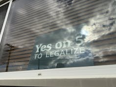 A sign reads