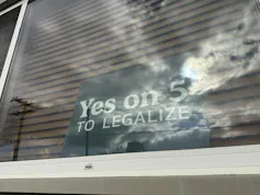 A sign reads