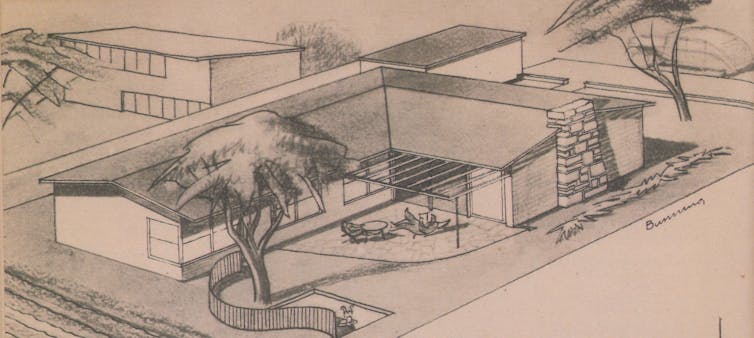 An illustration of the Sun Trap House