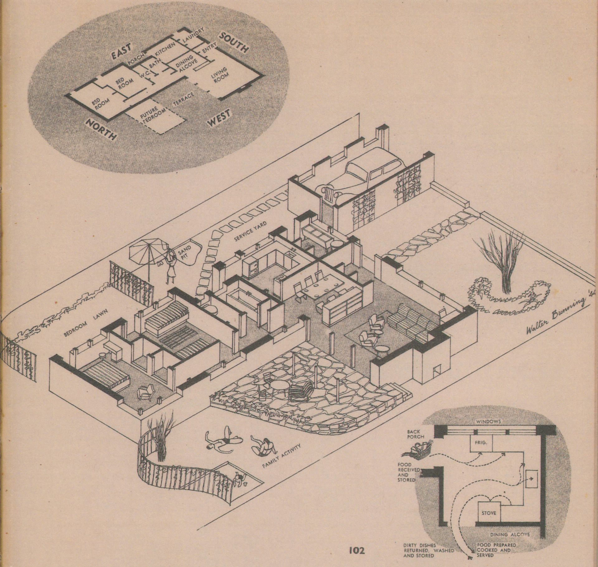 Plan and orientation of the Sun Trap House