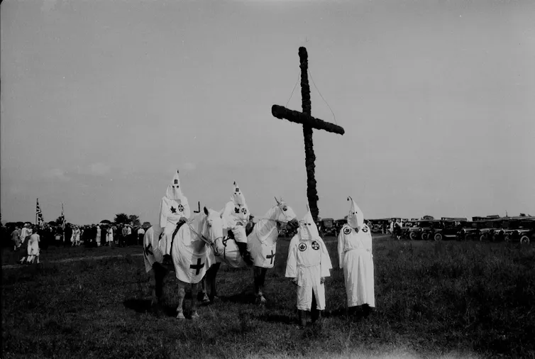A black and white photo