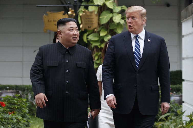 Donald Trump and Kim Jong Un.
