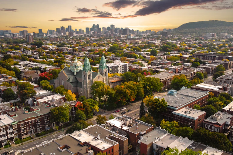 Aerial view of Montreal