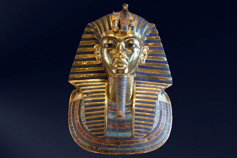 Tutankhamun's gold burial mask.