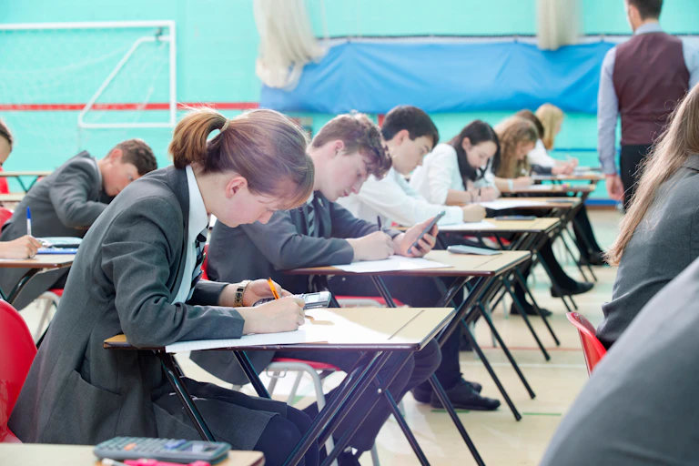 Students in exam hall