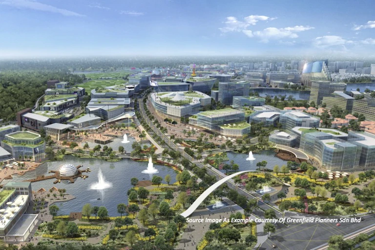An artist's impression of Sherbro Island City.