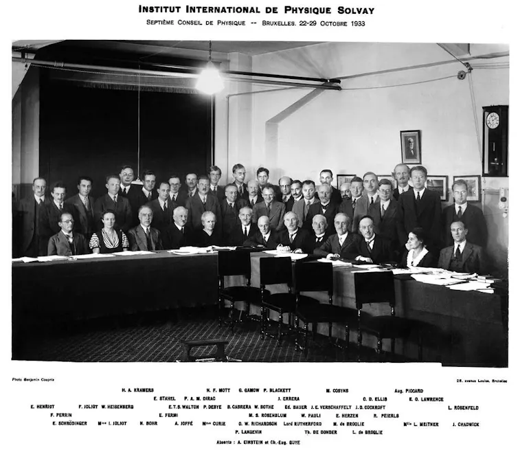 les physiciens de solvay en 1933