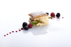 Dessert de nouvelle cuisine