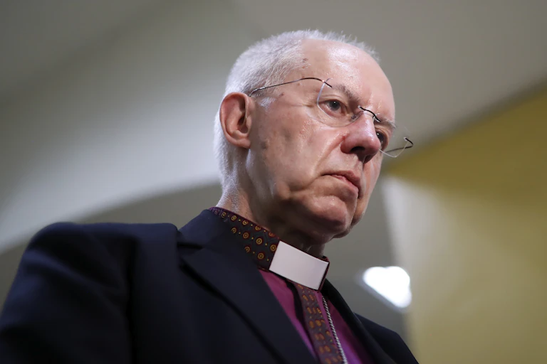 Justin Welby looking sombre