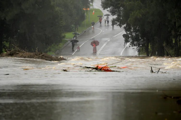 flooded river