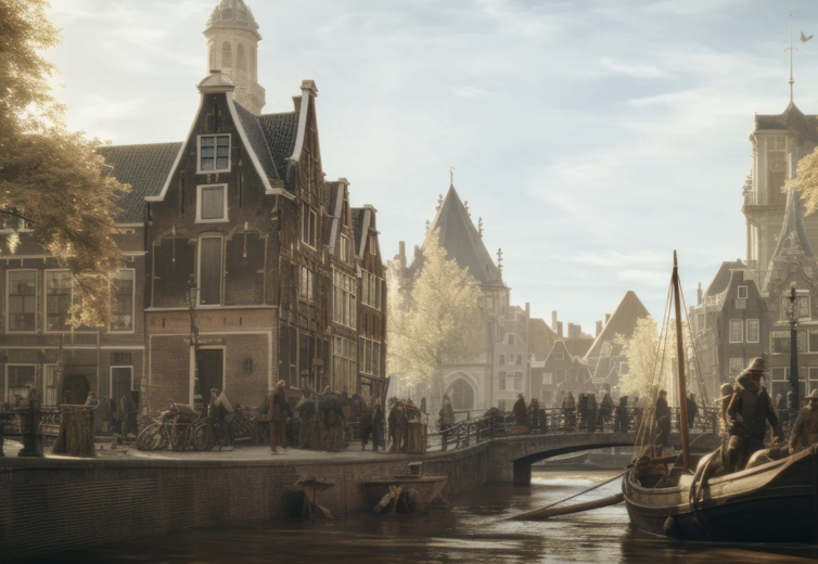 AI reimagining of Amsterdam in the 17th century