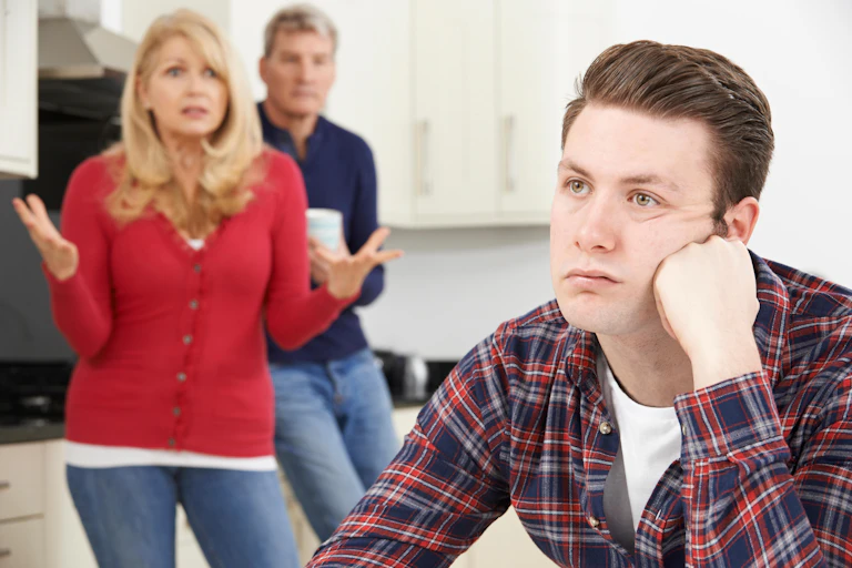 Mature parents frustrated with adult son living at home