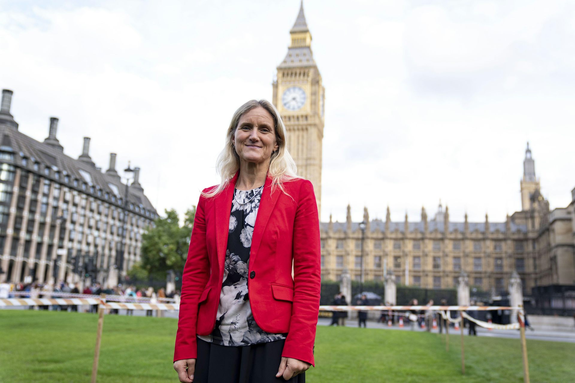 Labour MP Kim Leadbeater on Parliament Square in London.