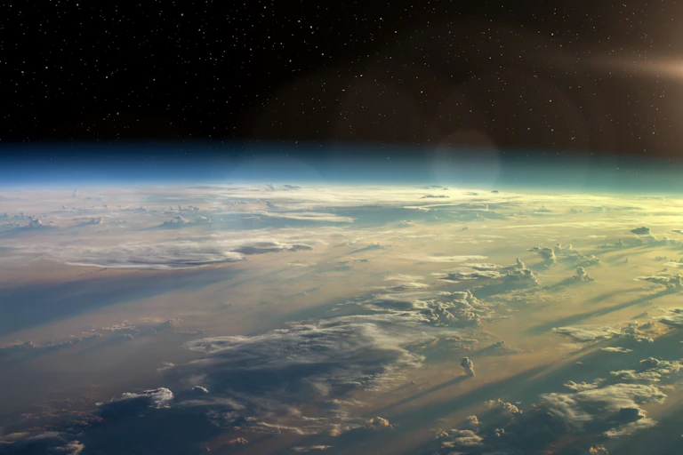 Earth's atmosphere observed from space.