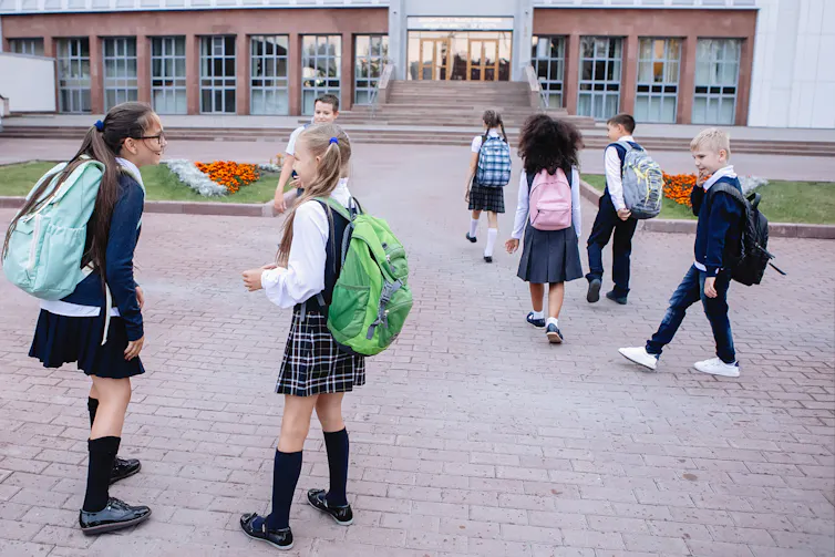 Children outside school