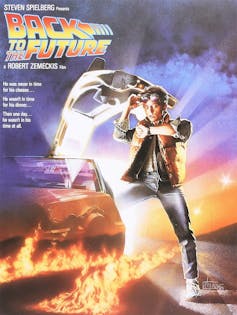 Movie poster for Back to the Future.