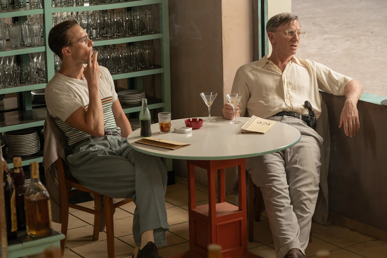 Daniel Craig and Drew Starkey in Queer.