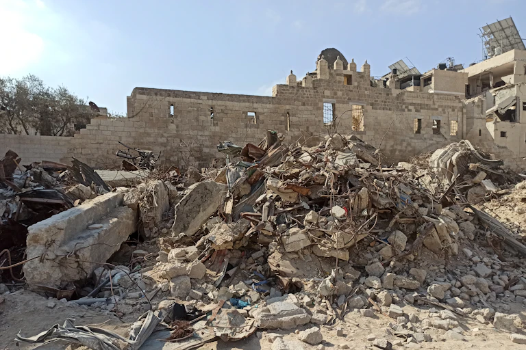 Crumbling buildings
