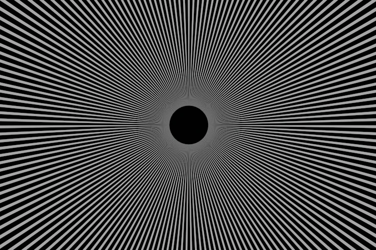 A black and white optical illusion