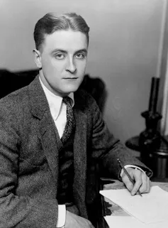 F. Scott Fitzgerald at a writing desk
