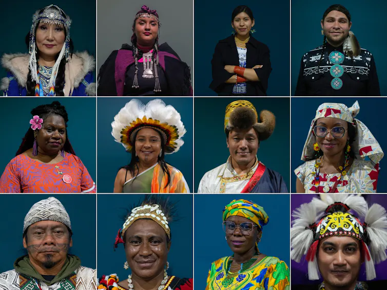 12 headshots of Indigenous individuals