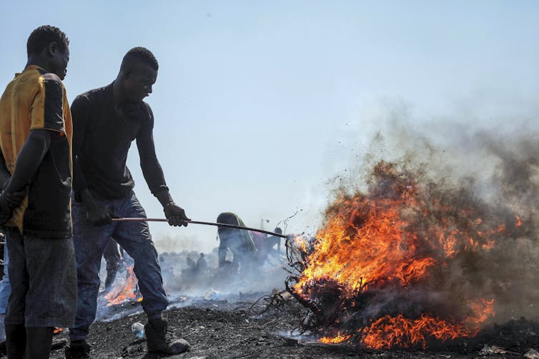 Agbogbloshi e-waste site in Accra, Ghana